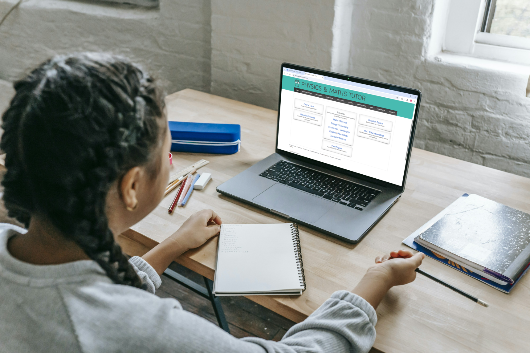 A student is preparing for their mock exams using the free revision resouces available on the Physics & Maths tutor website.