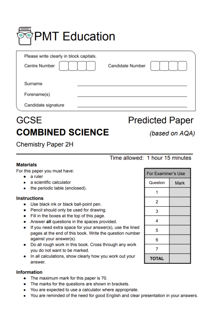 2025 free predicted papers pmt education