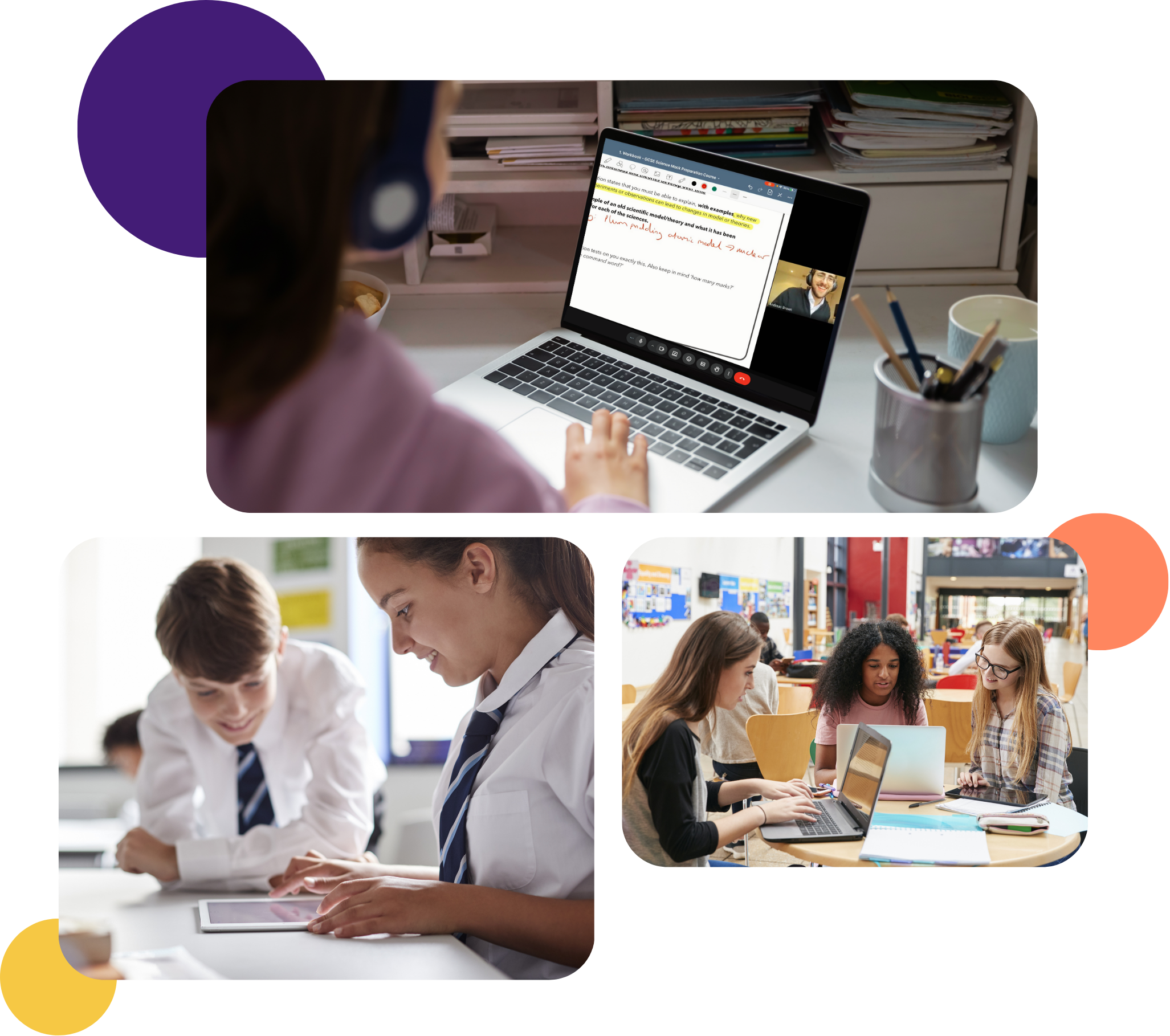 School students participating in PMT Education GCSE and A Level revision courses.