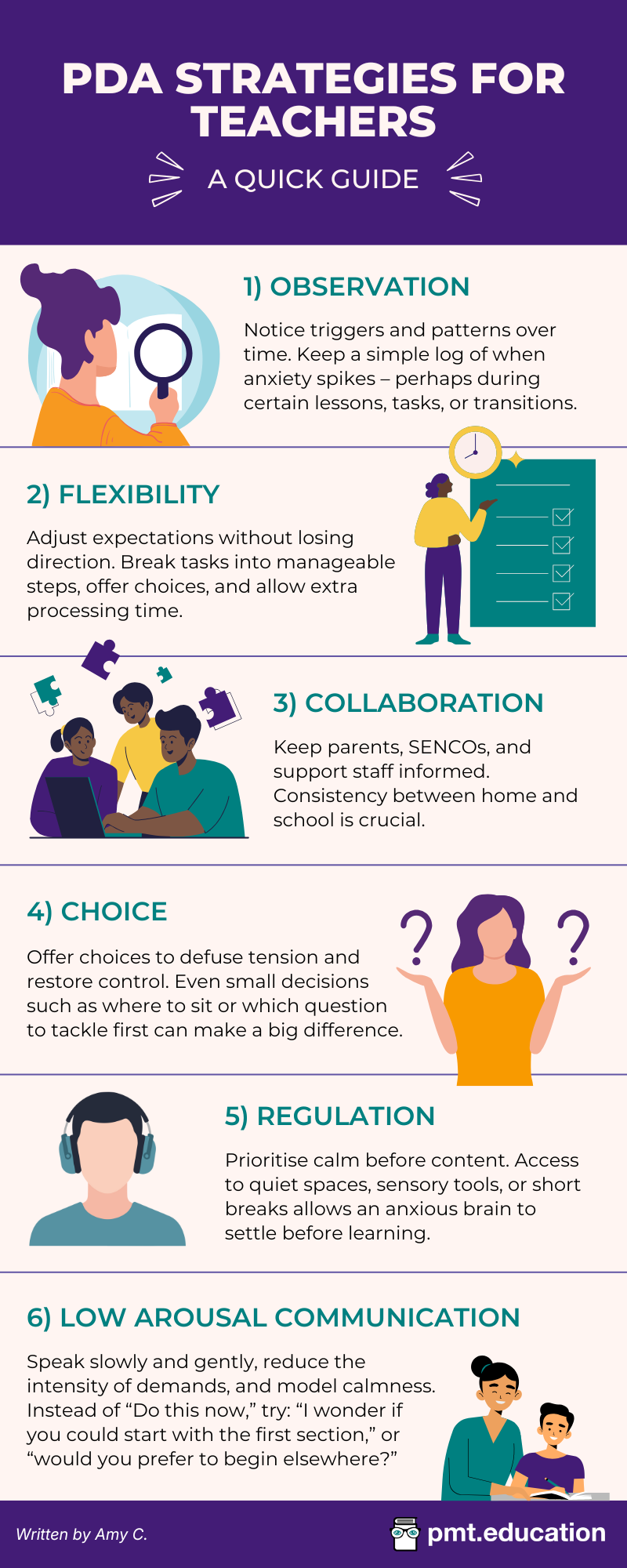 PDA Strategies for Teachers inforgraphic.